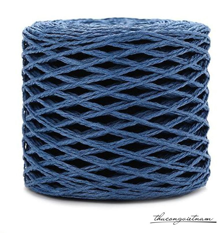 Dây giấy cuộn 200m xe 2 sợi - Xanh đen